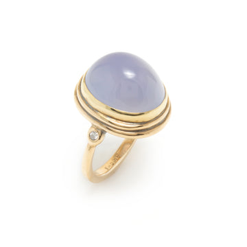 Large Gemstone Ring with Chalcedony
