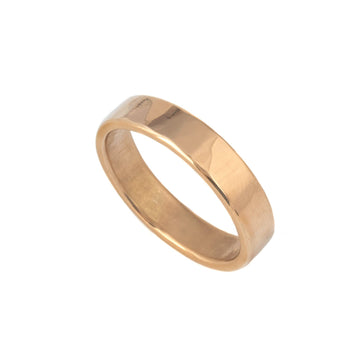 Peened Wedding Ring in 18K Yellow Gold