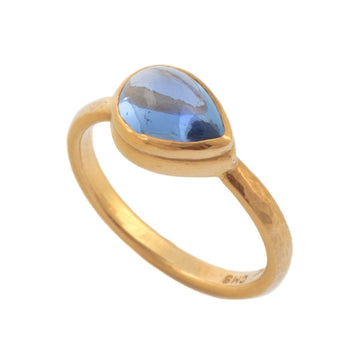 Teardrop Cabochon Sapphire Ring
