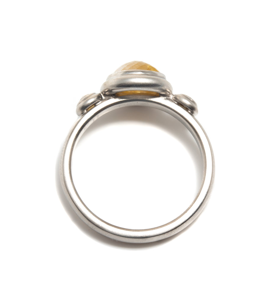 Rose Cut Diamond Ring in Platinum