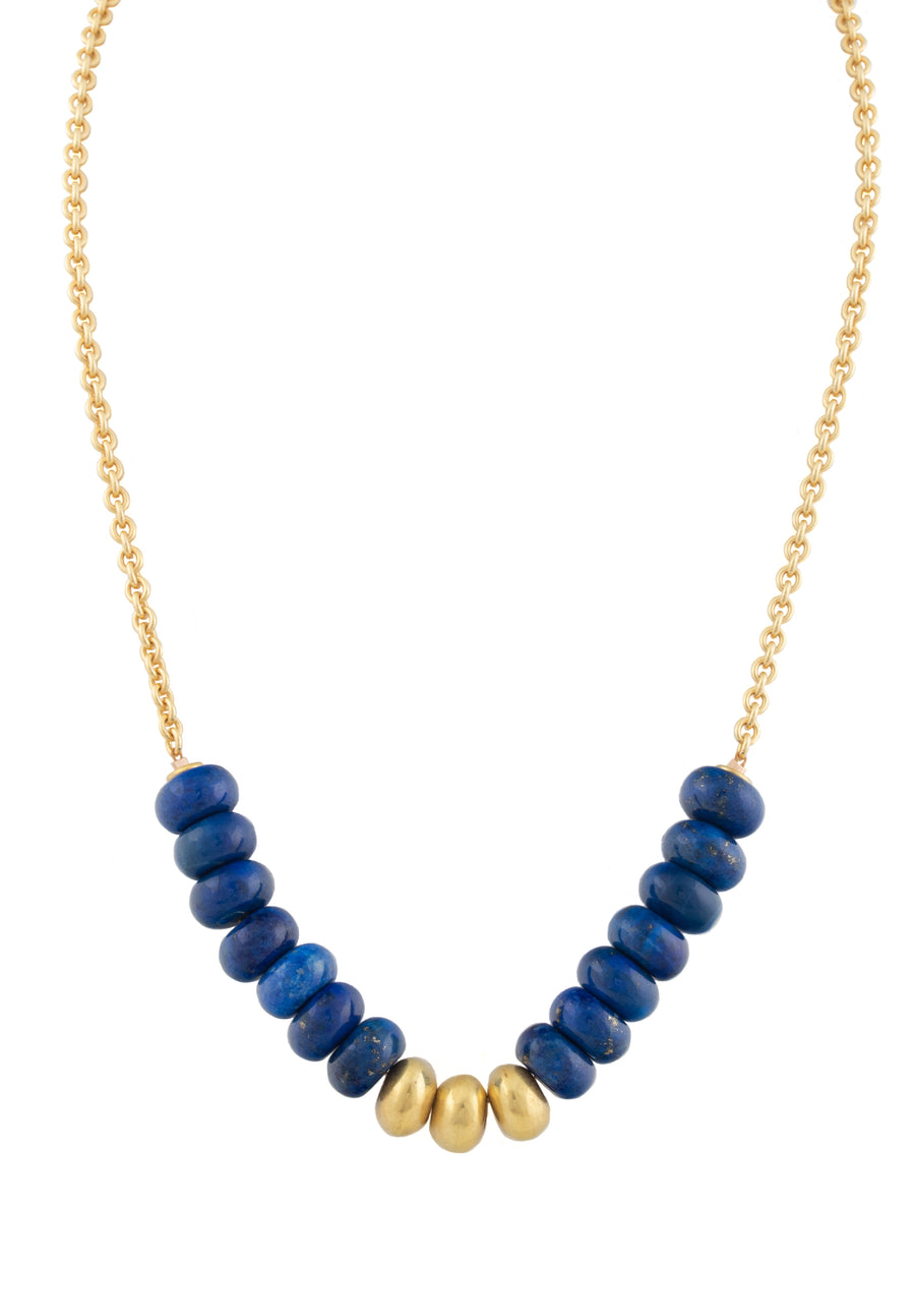 Lapis Lazuli & High Karat Bead Necklace